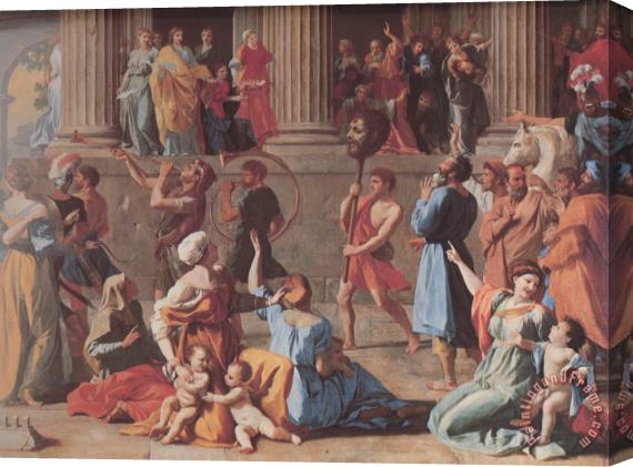 Nicolas Poussin The Triumph of David [detail] Stretched Canvas Print / Canvas Art